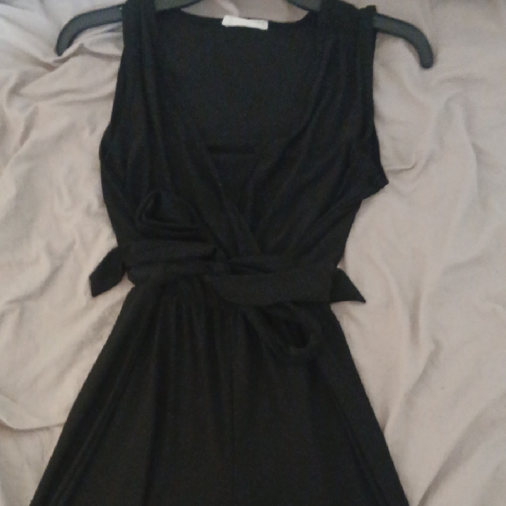 Forever Rose Black Wrap Jumper